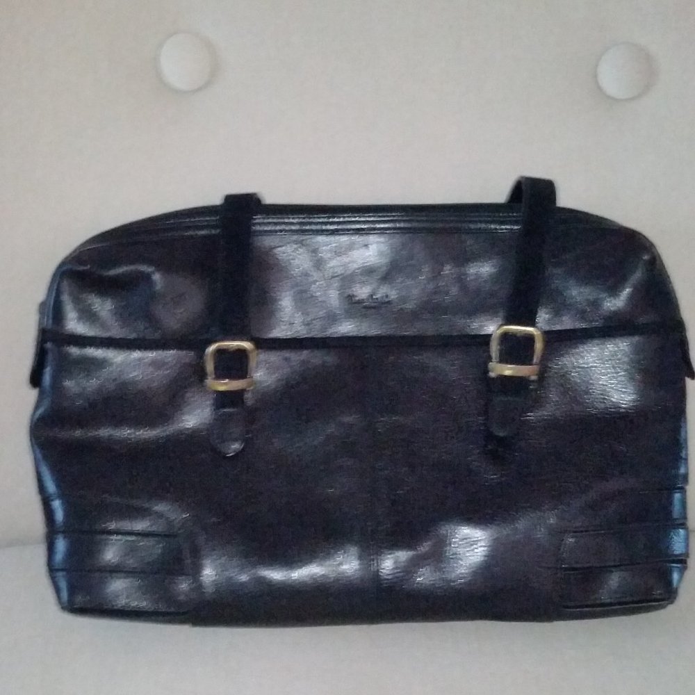 Pierre Cardin black leather bag